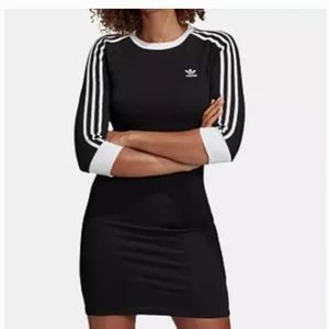 Adidas 3 Strip Dress Black
